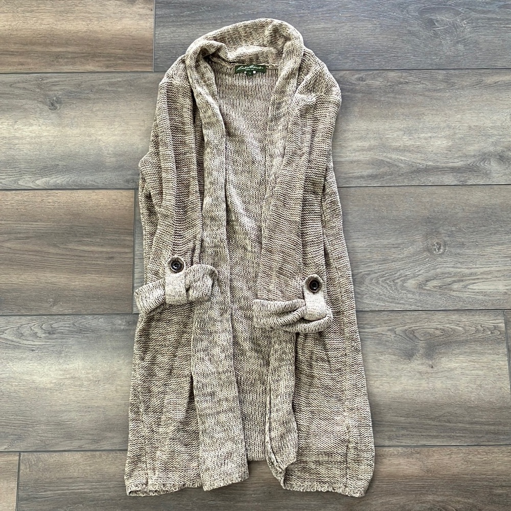 Eddie Bauer Open Front Long Cardigan Sweater